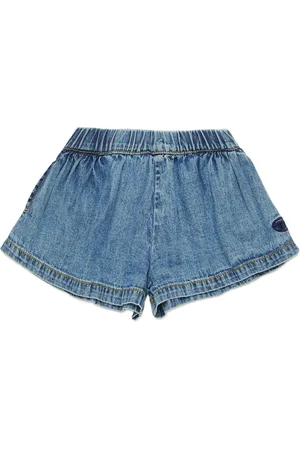 Diesel Denim shorts with Oval D embroidery Shorts Woman