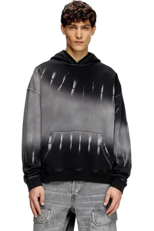 Diesel Tie-dyed hoodie with logo print Sweaters Man