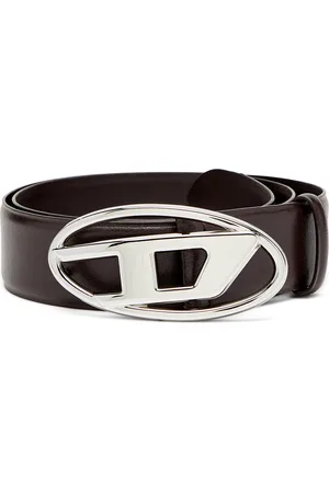 Diesel Leather belt with Oval D buckle Belts Man