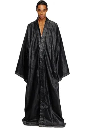 Diesel Denim kimono coat with coated front Denim Jackets Unisex