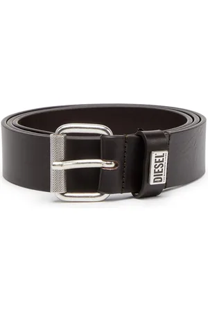 Diesel Leather belt with logo plaque Belts Man