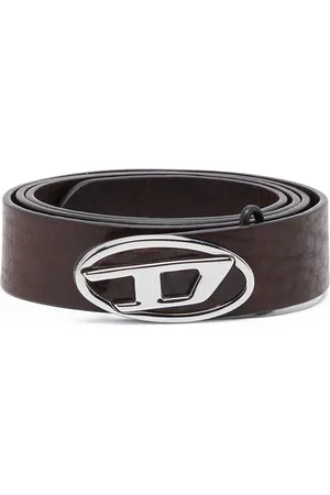 Diesel Leather belt with Oval D logo Belts Man