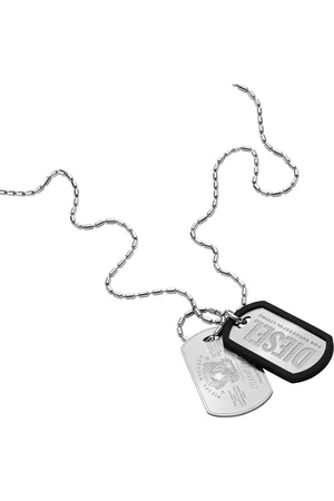 Diesel Stainless Steel Dog Tag Necklace Necklaces Unisex