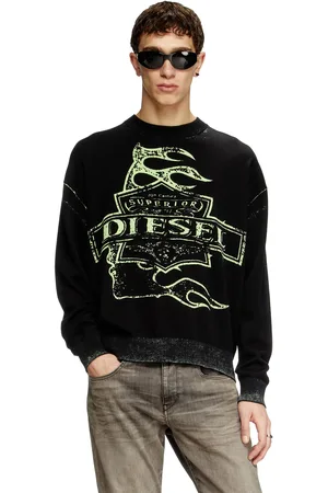 Diesel Reverse-print logo jumper Knitwear Man