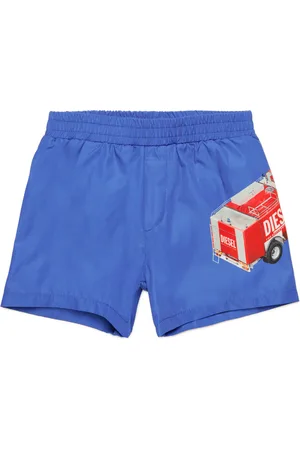 Diesel Swim shorts with fire truck print Beachwear Man