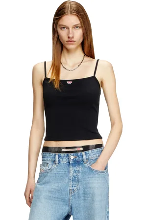 Diesel Cami top with embroidered D patch T-Shirts Woman