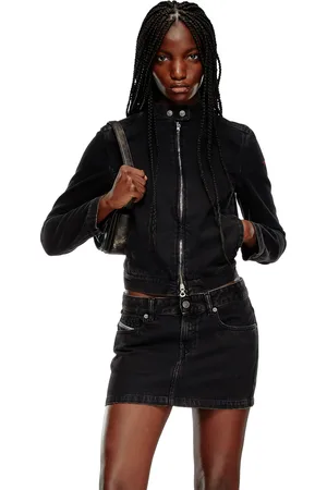 Diesel Moto jacket in denim Denim Jackets Woman