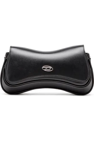 Diesel Play-Semi gloss leather shoulder bag Clutches Woman
