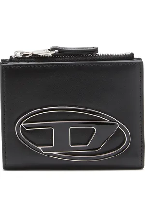 Diesel Small leather wallet with logo plaque Small Wallets Woman