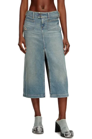 Diesel Midi skirt in denim Skirts Woman