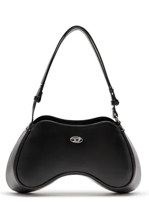 Diesel Play-Semi gloss leather shoulder bag Shoulder Bags Woman