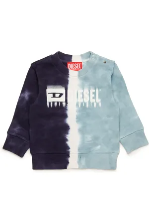 Diesel Dip-dye sweatshirt with dégradé logo Sweaters Man