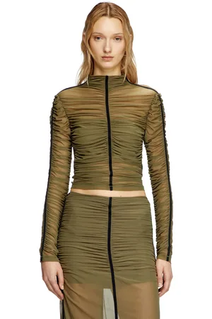 Diesel Tulle jersey top T-Shirts Woman