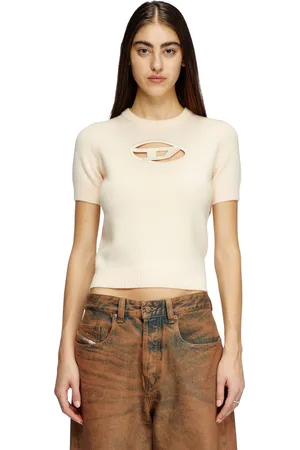 Diesel Short-sleeve jumper in cashmere blend Knitwear Woman