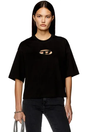 Diesel Boxy T-shirt with embroidered D T-Shirts Woman