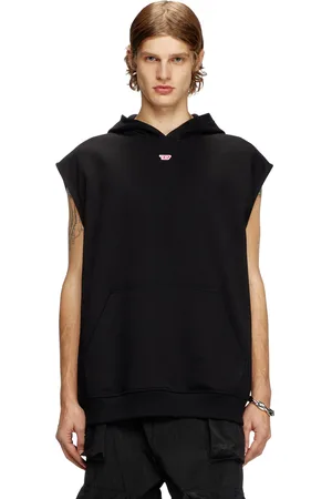 Diesel Sleeveless hoodie with D logo Sweaters Man