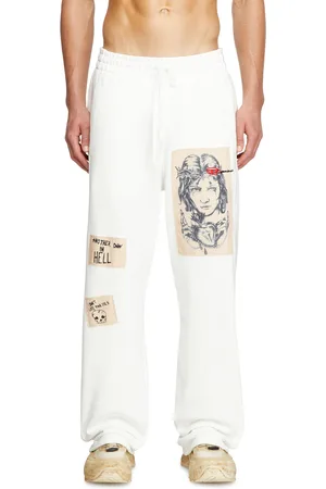 Diesel Track pants with tattoo patches Pants Unisex