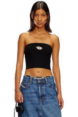 Diesel Tube top with logo plaque Tops Woman