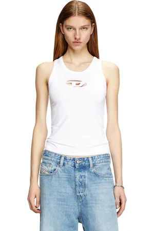 Diesel Tank top with cut-out Oval D logo T-Shirts Woman
