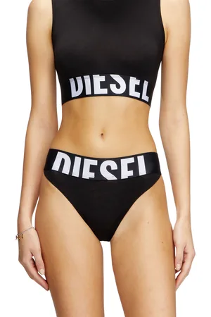 Diesel Three-pack briefs with cut-off logo Panties Woman
