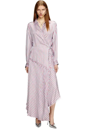 Diesel Asymmetrical wrap shirt dress Dresses Woman