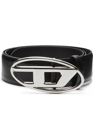 Diesel Leather belt with Oval D buckle Belts Man