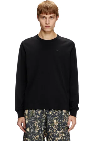 Diesel Long-sleeve T-shirt with logo embroidery T-Shirts Man