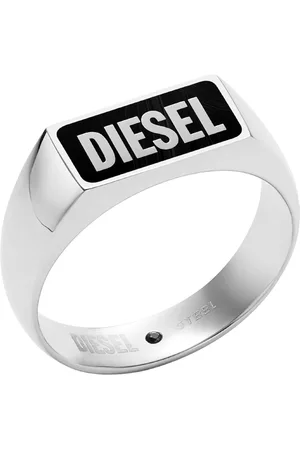 Diesel Black agate signet ring Rings Man
