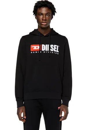 Diesel Hoodie with logo appliqué Sweaters Man