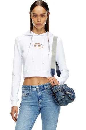 Diesel Hoodie with cut-out Oval D Logo Sweaters Woman