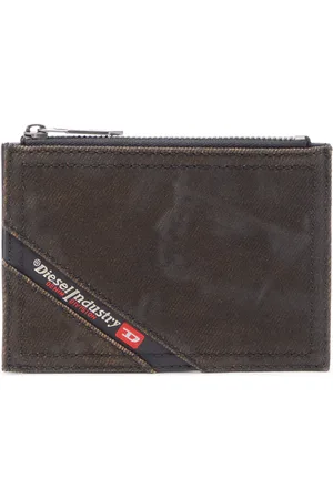 Diesel Cad holder in coated flocked denim Card cases Man