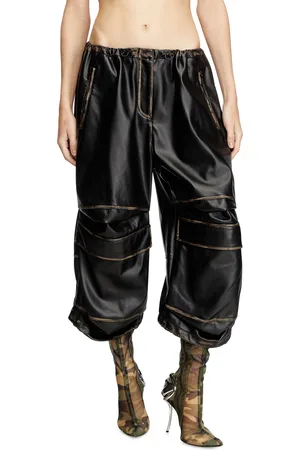 Diesel Pleather cargo Bermuda pants Shorts Woman