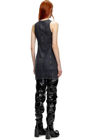 Diesel Denim mini dress with Oval D plaque Dresses Woman
