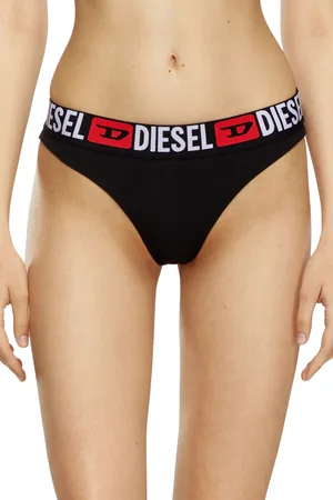 Diesel Three-pack briefs with logo waist Panties Woman