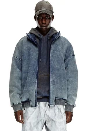 Diesel Jacket in teddy-bonded jersey Sweaters Man
