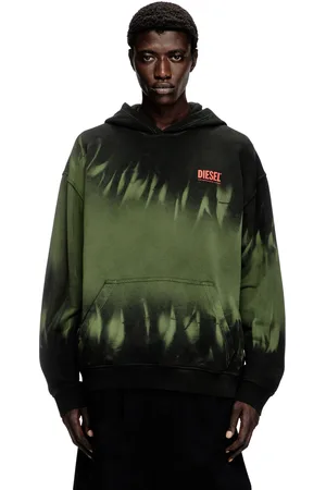 Diesel Tie-dyed hoodie with logo print Sweaters Man