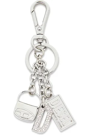 Diesel Metal keyring with logo charms Bijoux and Gadgets Woman