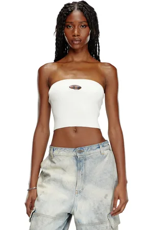 Diesel Tube top with logo plaque Tops Woman