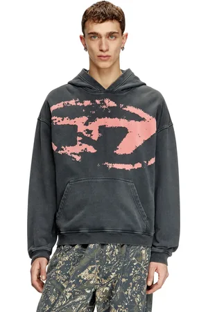 Diesel Hoodie with flocked Oval D logo Sweaters Man