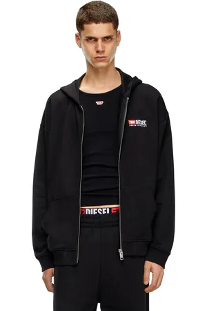 Diesel Zip-up hoodie with embroidery Sweaters Man