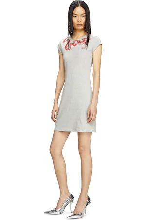 Diesel Short T-shirt dress with snake embroidery Dresses Woman