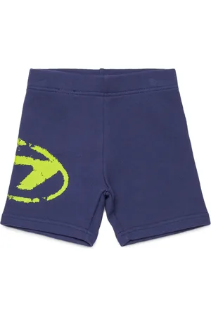 Diesel Cotton shorts with distressed Oval D logo Shorts Unisex