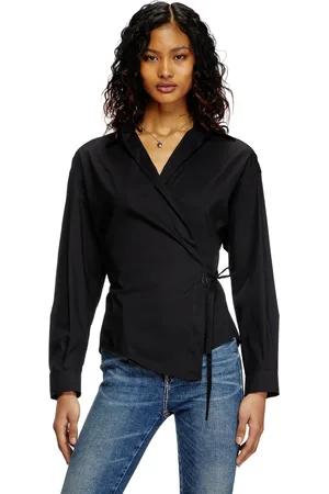 Diesel Wrap shirt with logo charm Shirts Woman