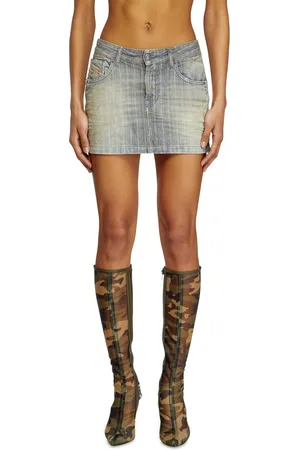 Diesel Mini skirt in striped indigo denim Skirts Woman