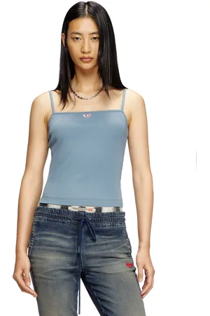 Diesel Cami top with embroidered D patch T-Shirts Woman