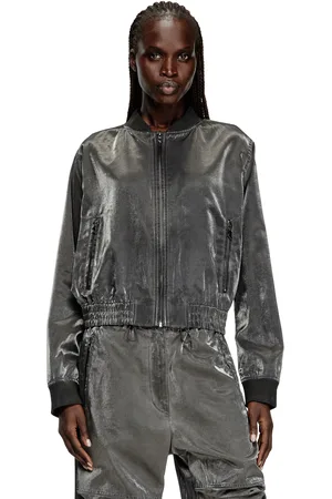 Diesel Satin bomber jacket Jackets Woman