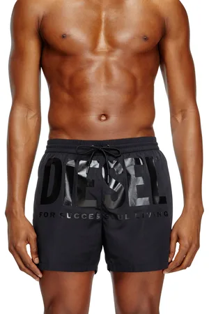 Diesel Mid-length swim shorts with maxi logo Swim shorts Man