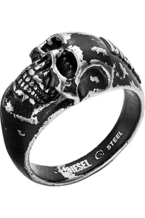 Diesel Stainless Steel Skull Ring Rings Unisex