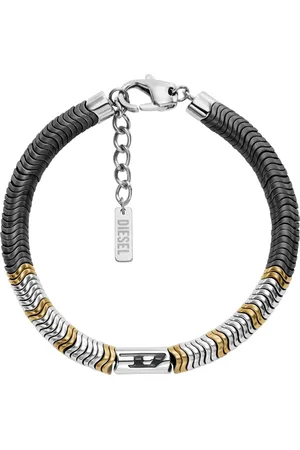 Diesel Hematite Beaded Bracelet Bracelets Unisex