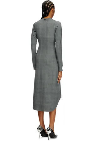 Diesel Prince of Wales midi dress with bust detail Dresses Woman